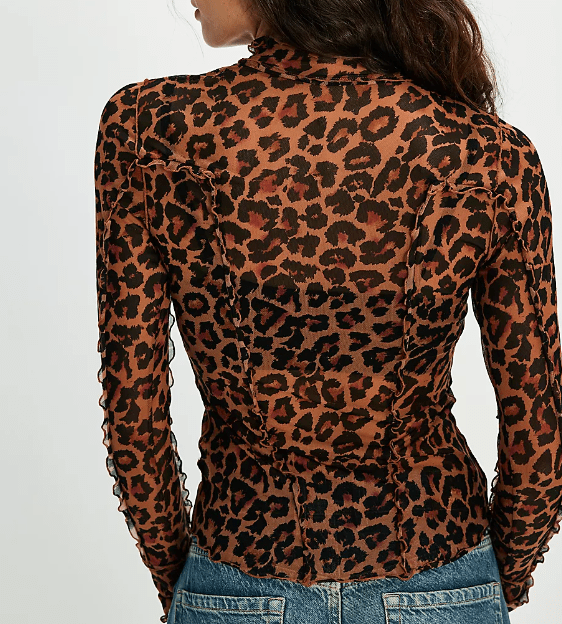 CHARLIE PRINTED MESH TOP by Free People