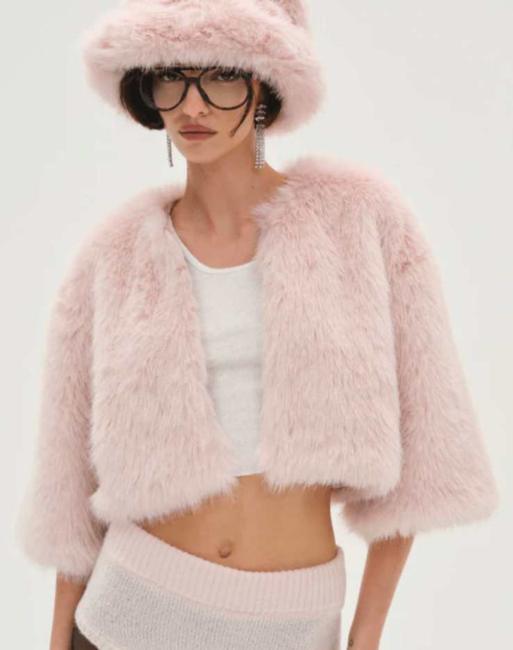 Amina Fur Jacket by for Love & Lemons