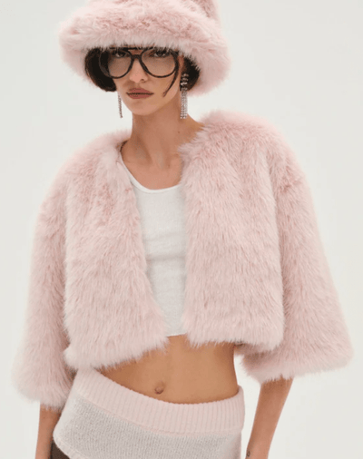 Amina Fur Jacket by for Love & Lemons