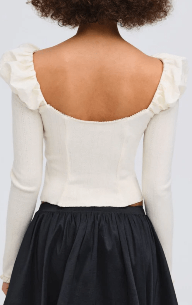 Aliyah Pointelle Top by for Love & Lemons
