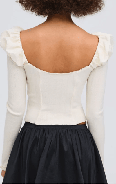 Aliyah Pointelle Top by for Love & Lemons