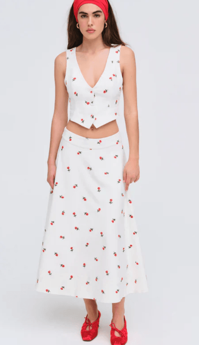 Talia Embroidered Vest by for Love & Lemons