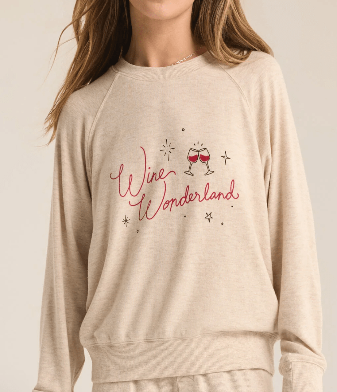 Cassie Wine Wonderland Long Sleeve Top by Z Supply