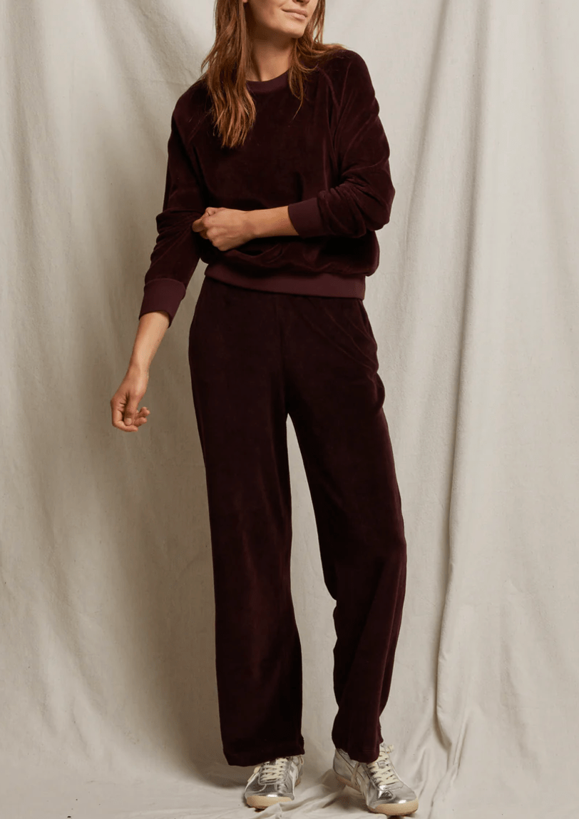 Stella:  Velour Crewneck Sweatshirt by Perfect White Tee