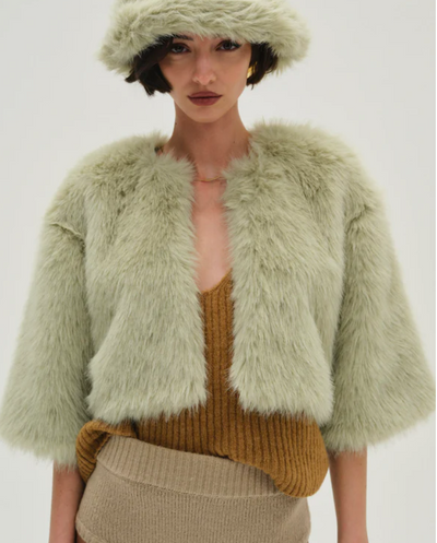 Amina Fur Jacket by for Love & Lemons