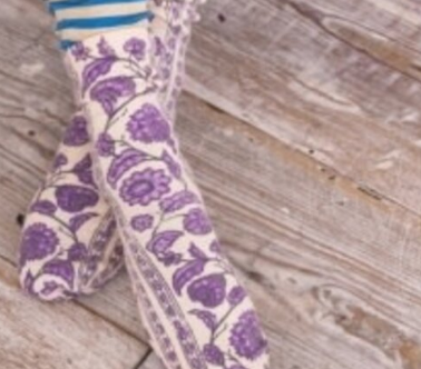 Blockprint MP Socks 094 by Magnolia Pearl