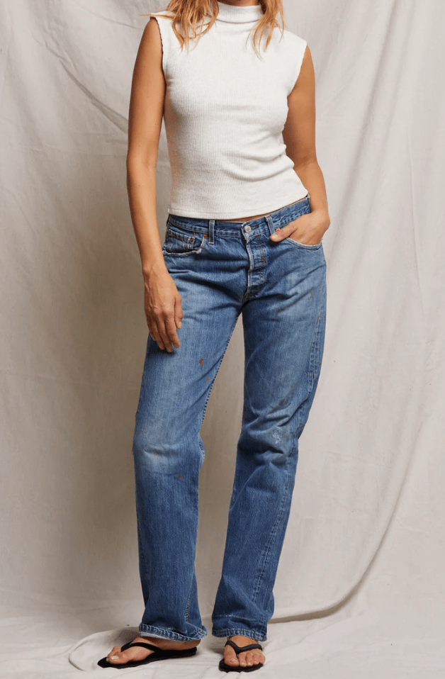 Elyse Sweater Rib Mock Neck by Perfect White Tee