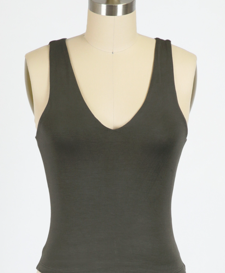 Knit Sleeveless V Neck Crop Top by 75