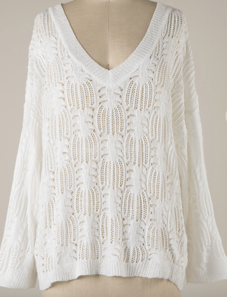 Sunset Breeze Crochet Knit Top by 75