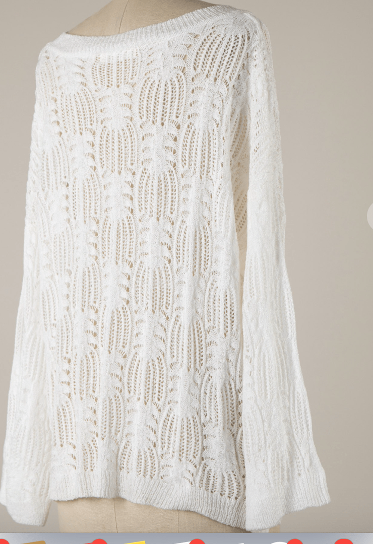 Sunset Breeze Crochet Knit Top by 75