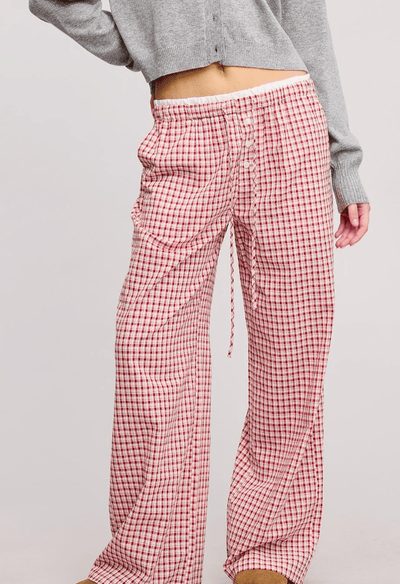 Lazy Sunday Gingham Lounge Pants by 75