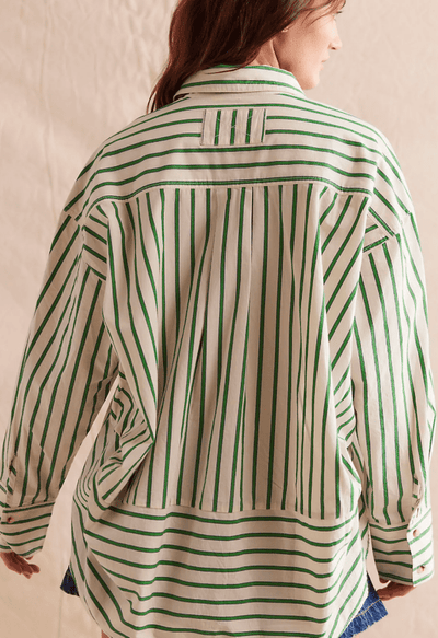 STRIPED VARSITY VIBES SHIRT by Free People