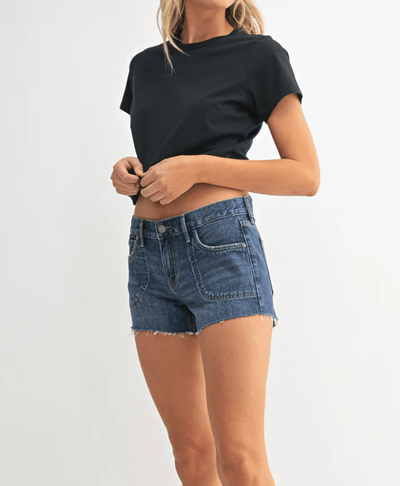 "Coastal Cutie" LOW RISE UTILITY POCKET MICRO SHORT