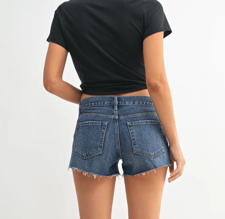"Coastal Cutie" LOW RISE UTILITY POCKET MICRO SHORT