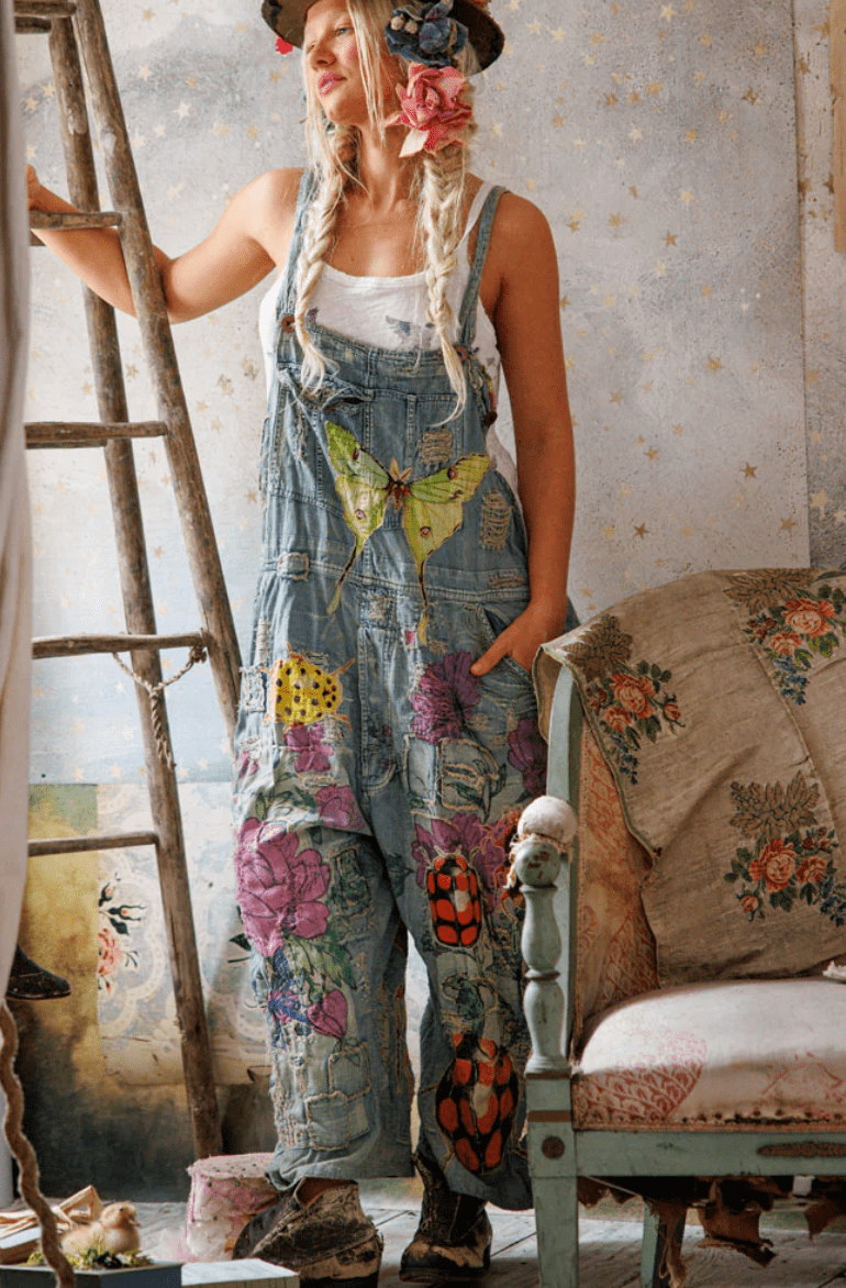 Night Garden Benjamin Wide Leg Overalls 149 by Magnolia Pearl