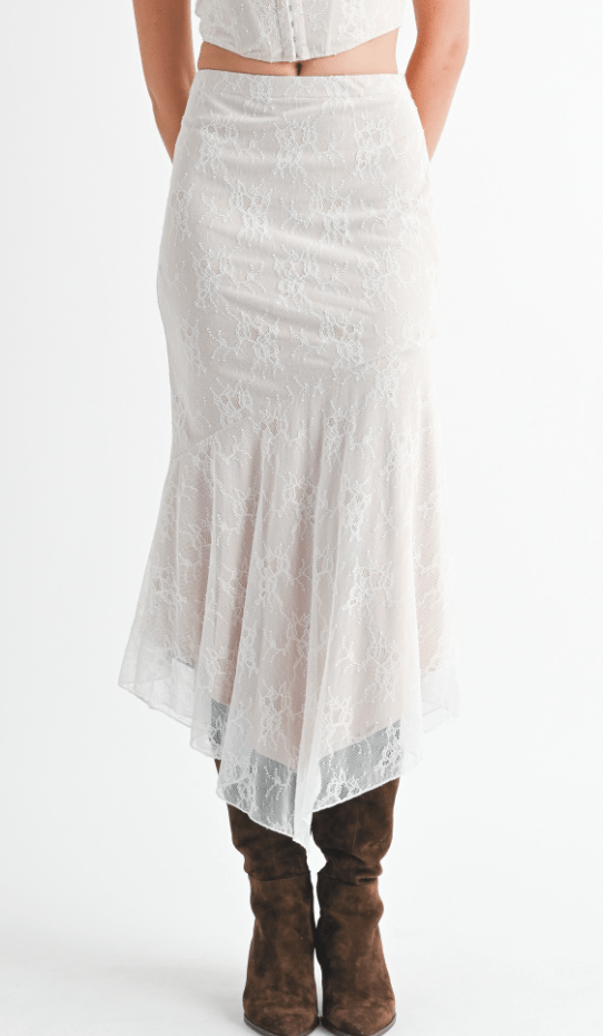 Ethereal Lace Handkerchief Skirt by 75