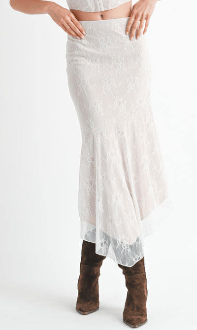 Ethereal Lace Handkerchief Skirt by 75