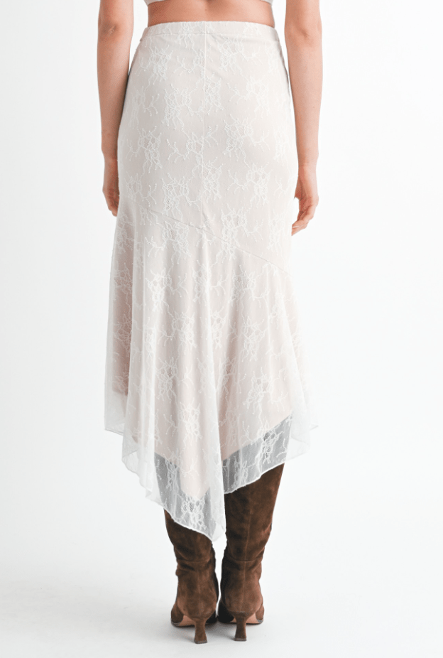Ethereal Lace Handkerchief Skirt by 75