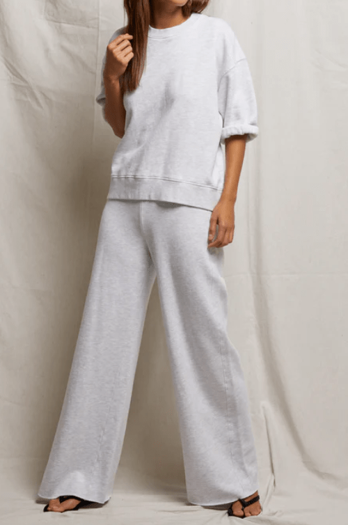 Rebecca Cotton Short Sleeve Sweatshirt by Perfect White Tee