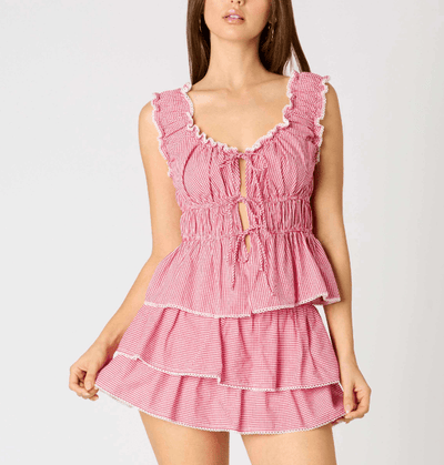 Strawberry Fields Ruffle Top by 75