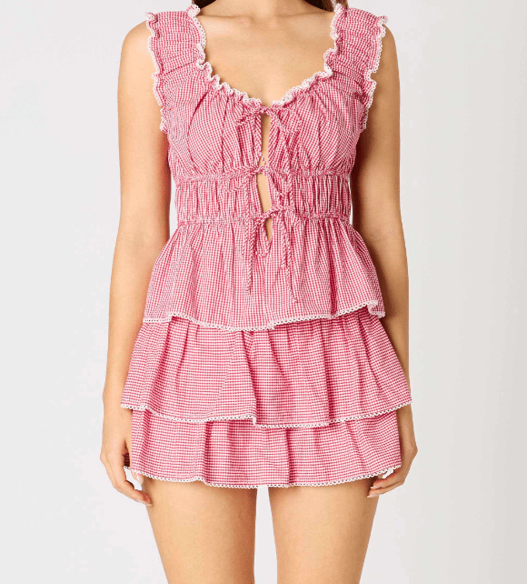 Strawberry Fields Ruffle Top by 75