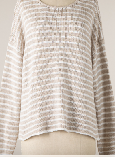 Seaside Striped Knit Sweater by 75