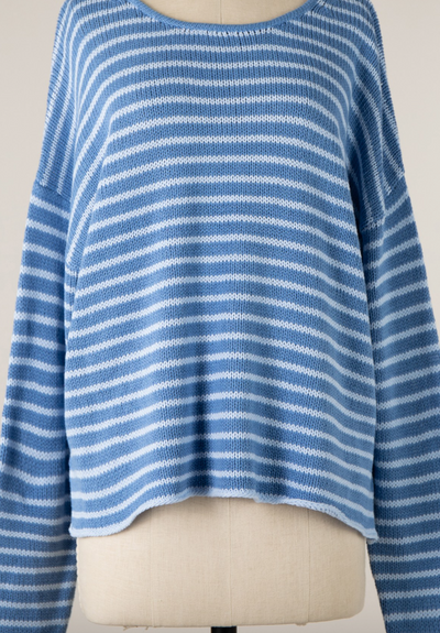 Seaside Striped Knit Sweater by 75