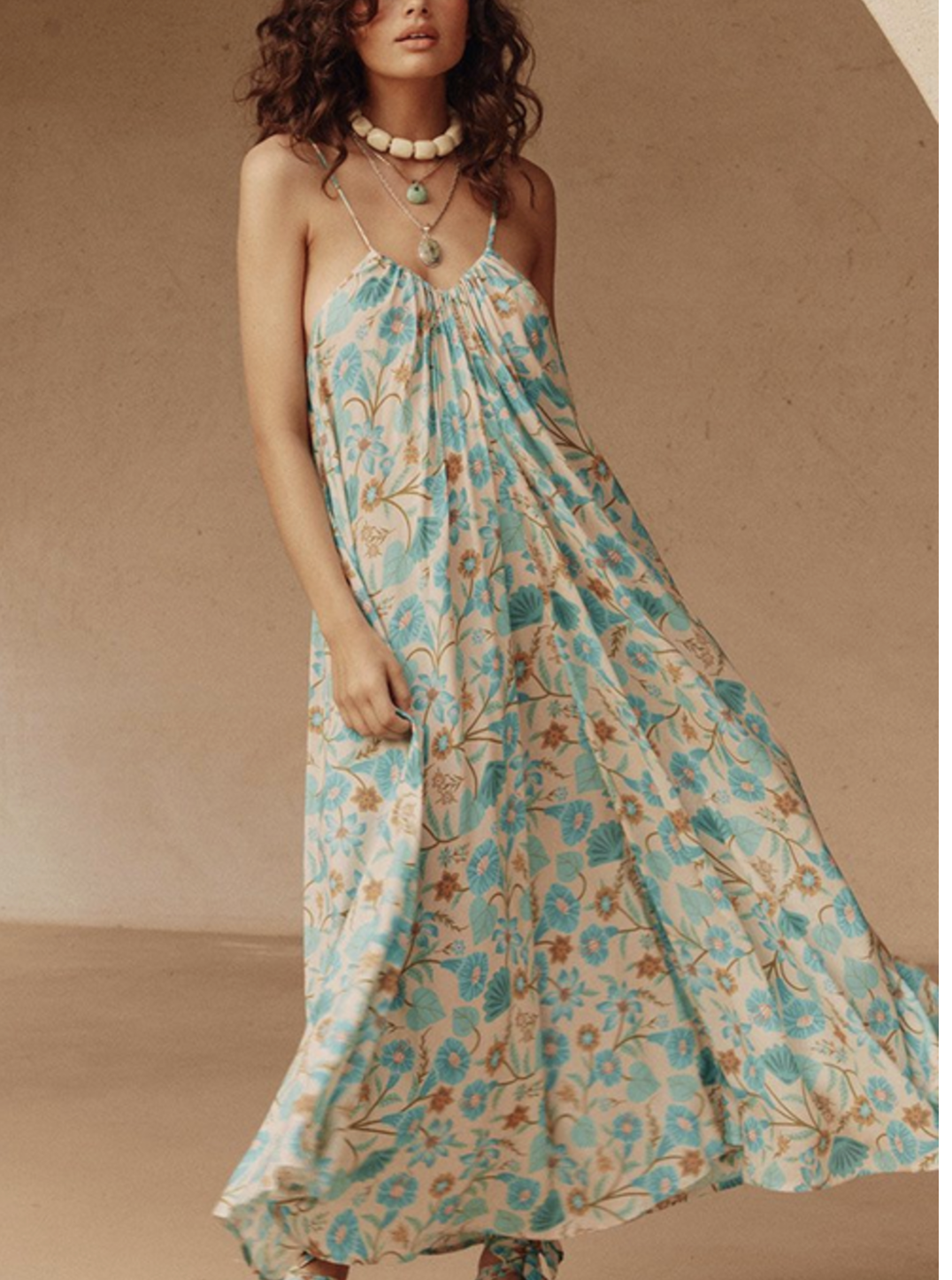 princess polly baby blue dress Spell Goldie Strappy Maxi Dress - Lagoon