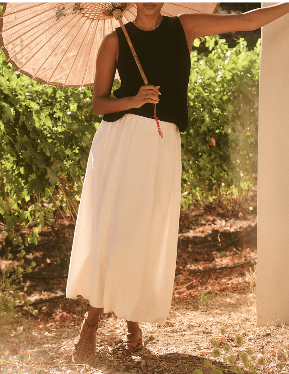Rachelle Linen Skirt by Velvet by Graham & Spencer