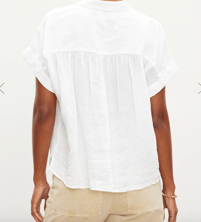 Aria 06 Linen Button Front Top by Velvet by Graham & Spencer
