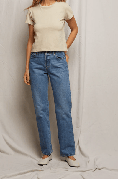 Lisa Recycled Cotton Fitted Short Sleeve T by Perfect White Tee