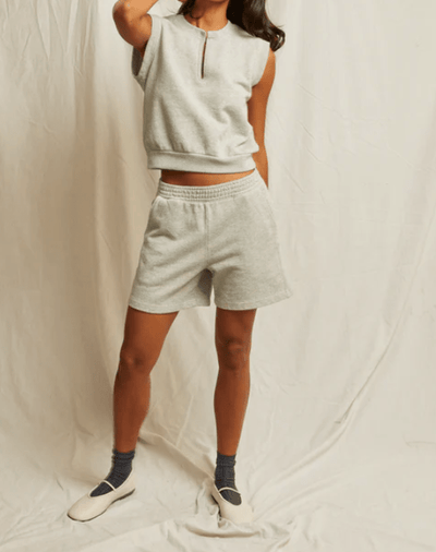Sloane French Terry Rolled Sleeve Tank by Perfect White Tee