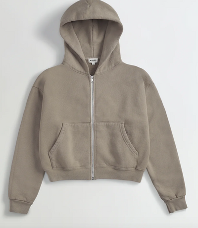 ROSIE CROPPED ZIP-UP HOODIE by Asher