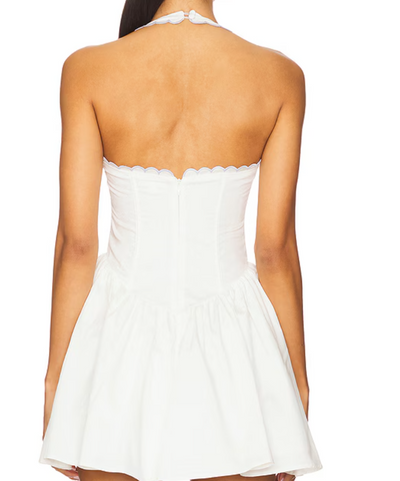 TEA TIME POPLIN BUSTIER MINI DRESS BY FOR LOVE AND LEMONS