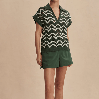 Joelle Crochet Polo Top by Varley