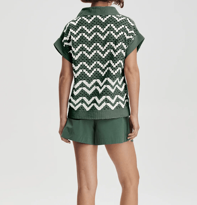Joelle Crochet Polo Top by Varley