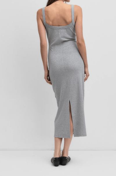 Coastal Stroll Ribbed Midi Dress