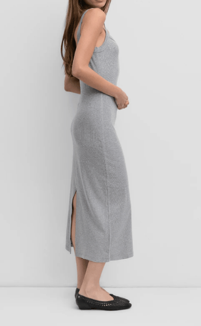Coastal Stroll Ribbed Midi Dress