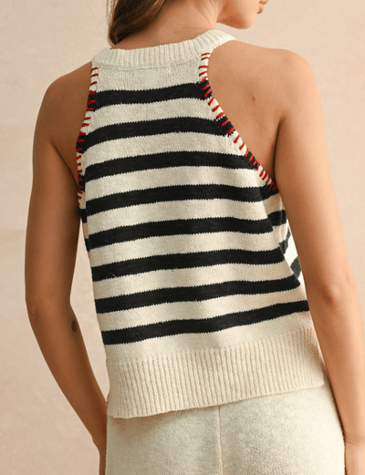 Salt Air Striped Knit Tank by 75