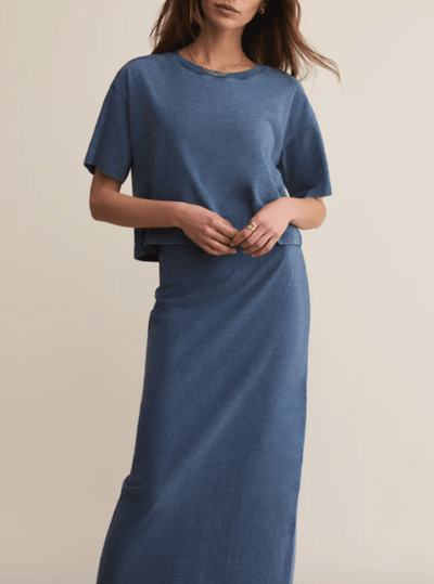 Gail Jersey Denim Midi Skirt by Z Supply
