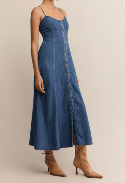 ANGEL EYES DENIM MIDI DRESS by Z Supply