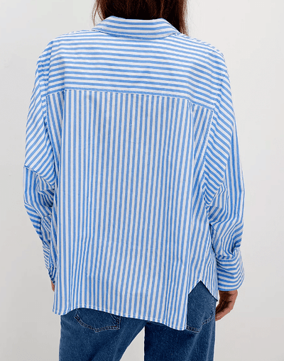SABINE TAILORED STRIPE SHIRT by Free People