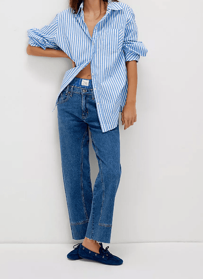 SABINE TAILORED STRIPE SHIRT by Free People