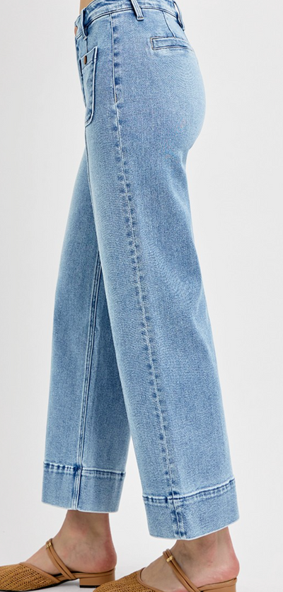 Seabreeze Crop Wide-Leg Jeans