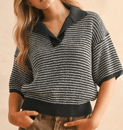 Mariner Mood Knit Polo Top by 75