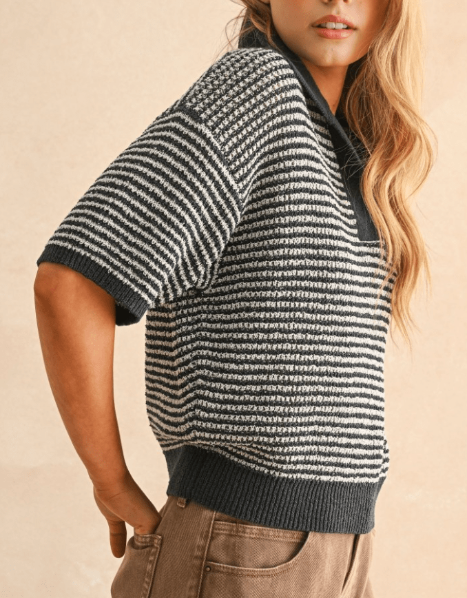 Mariner Mood Knit Polo Top by 75