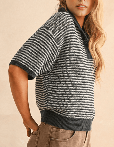 Mariner Mood Knit Polo Top by 75
