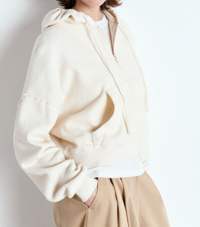 Driftwood Fleece Zip Hoodie by American Vintage