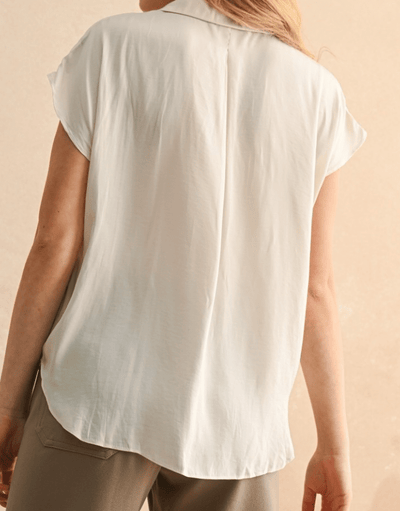 Seaside Stroll Cap Sleeve Button Down by 75