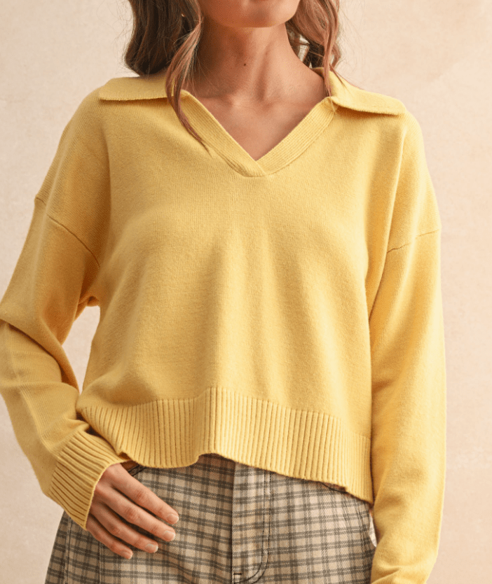 Golden Coast Collared Knit Sweater by 75